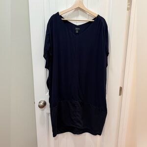 Roots Navy Shift Dress with Hemp